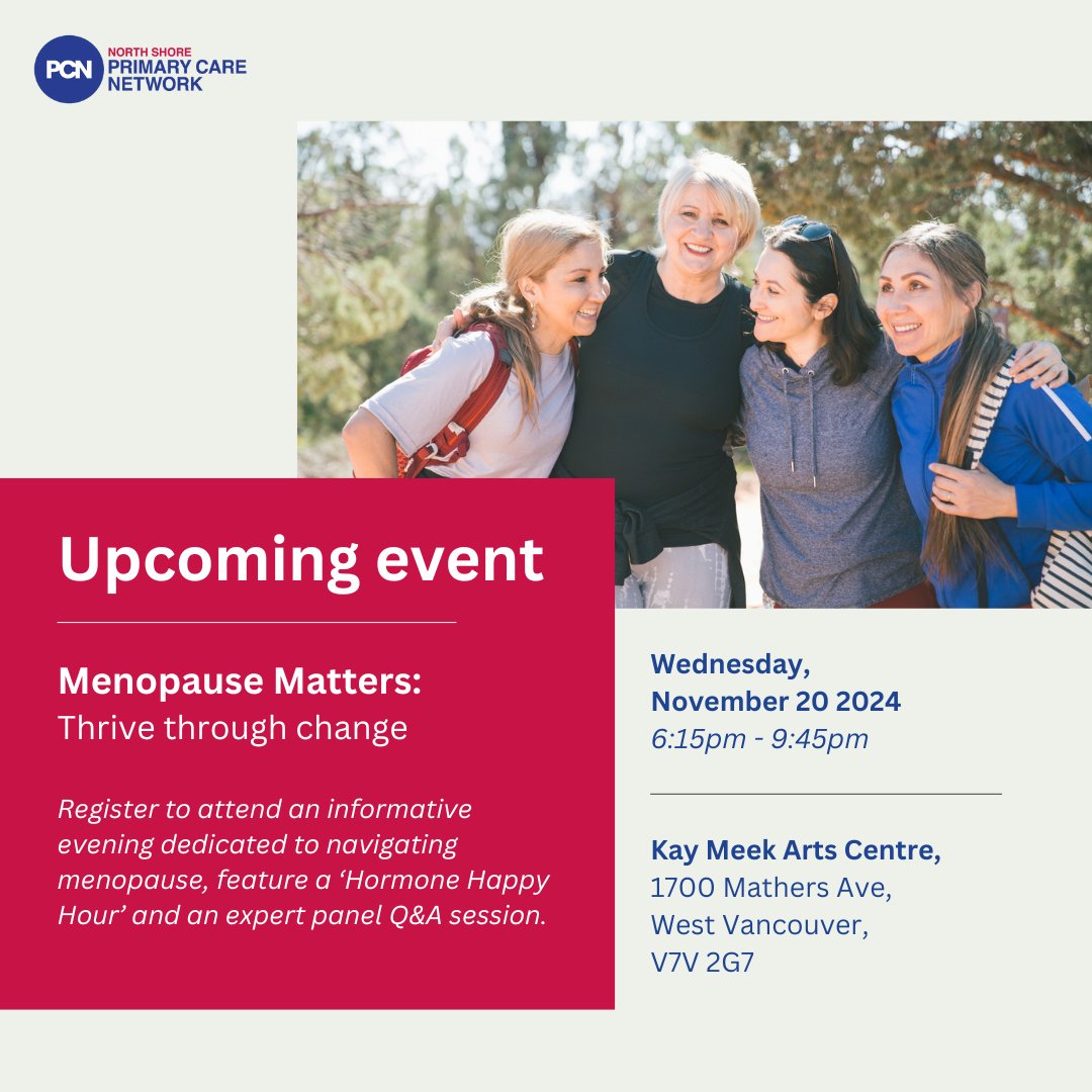 NorthShorePCN's tweet photo. Menopause Matters! 

Whether you're experiencing symptoms or supporting a loved one, this event is packed with valuable info to help you feel empowered.

To register, visit: https://t.co/Qb0MKBm5ix

#MenopauseMatters #HormoneHealth #WomenWellness https://t.co/DMjudFjg6H