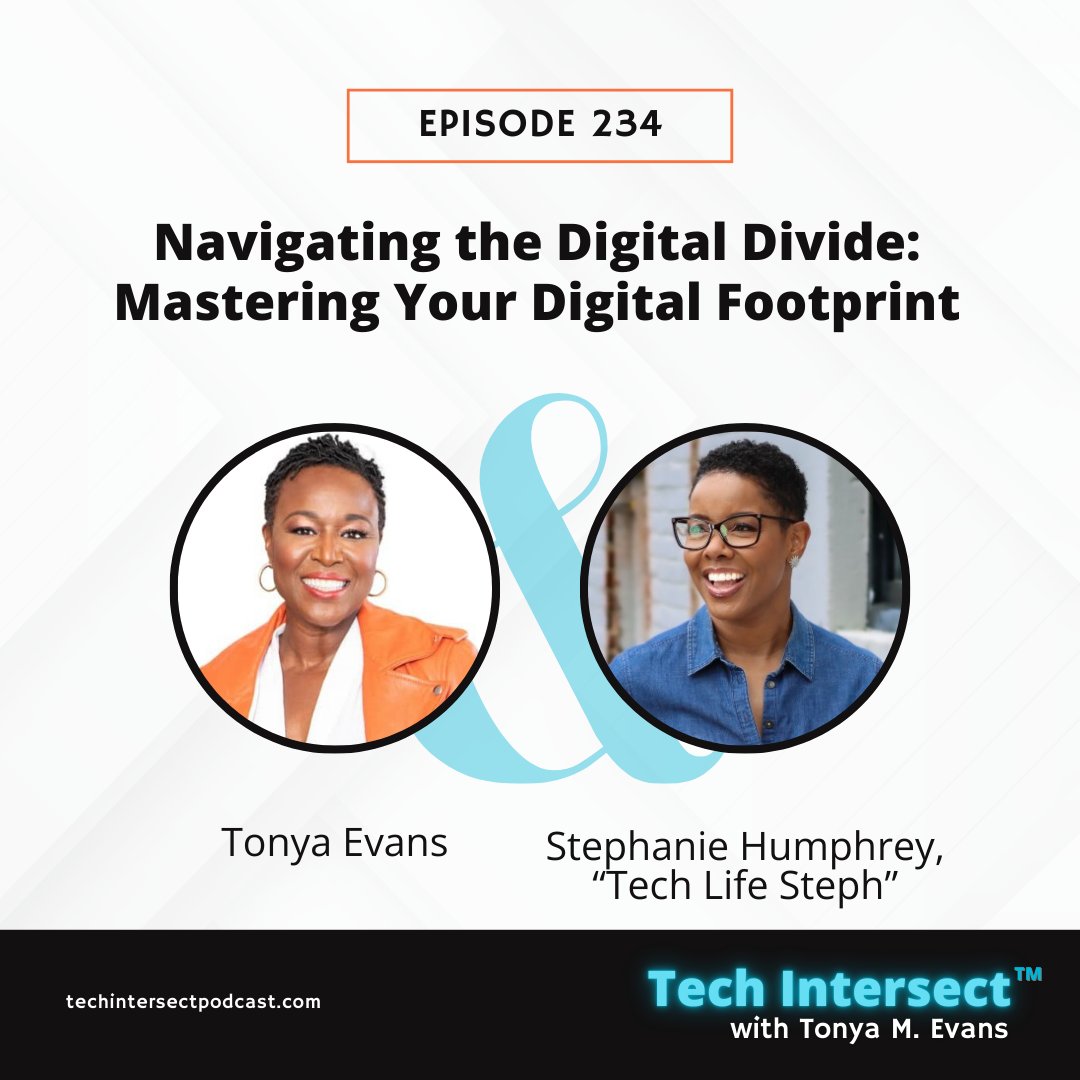 🎧 New #podcast episode... Navigating the Digital Divide: Mastering Your Digital Footprint with Stephanie Humphrey, “Tech Life Steph” on Tech Intersect™ buzzsprout.com/1069351/episod…