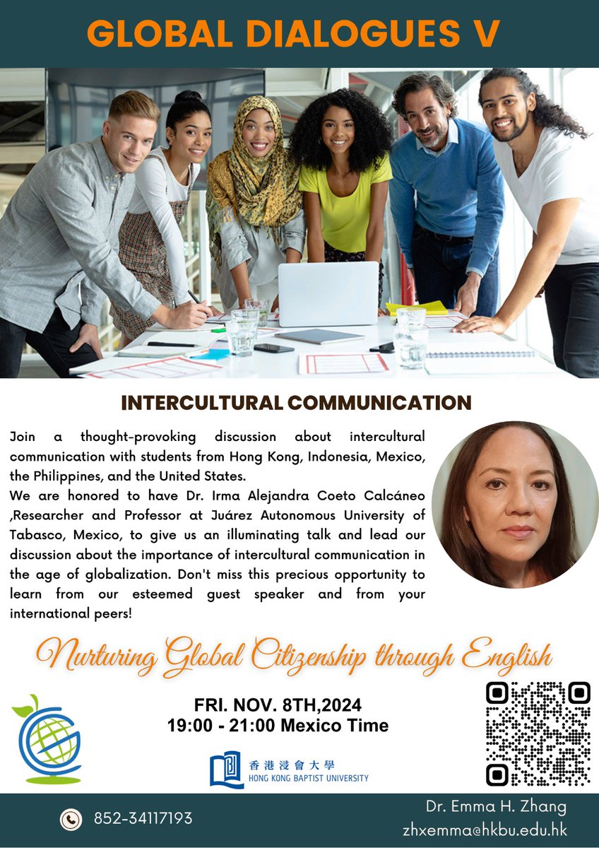 wcigcompetence's tweet photo. Atenta invitación con nuestra colega.
Fecha y hora: Viernes 8 de noviembre
20:00 - 22:00 USA
19:00 - 21:00 Mexico
Via Zoom .
Regístrate o escanea el código QR code que aparece en el poster
https://t.co/KVscgkeeRu... https://t.co/PnqzauRvfJ