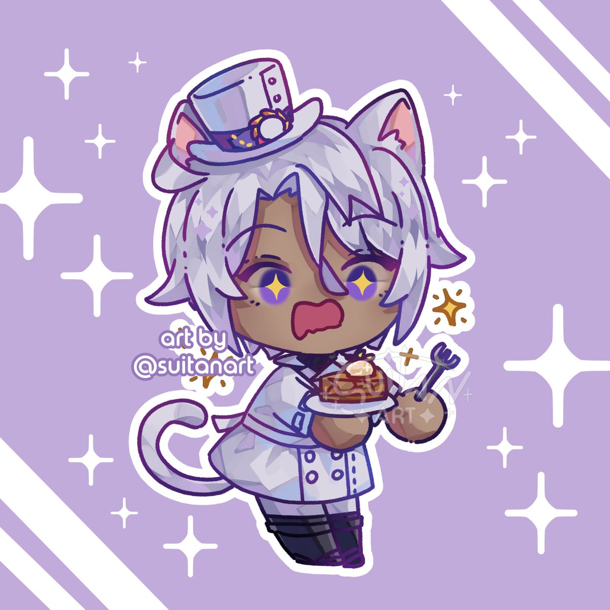 Suitanart's tweet photo. If you liked Bunnytas, maybe you will like this new friend: Noé Nyarchiviste! 💜

#ヴァニタスの手記 #VanitasNoCarte #Vnc https://t.co/BMOSLr8ACu