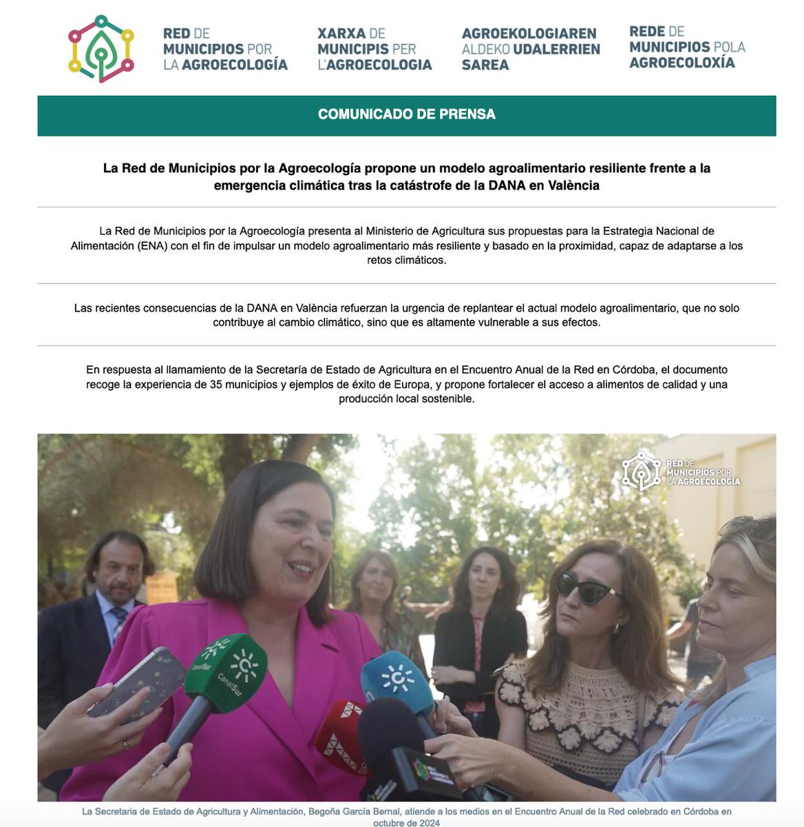 Red de Municipios por la Agroecología tweet media