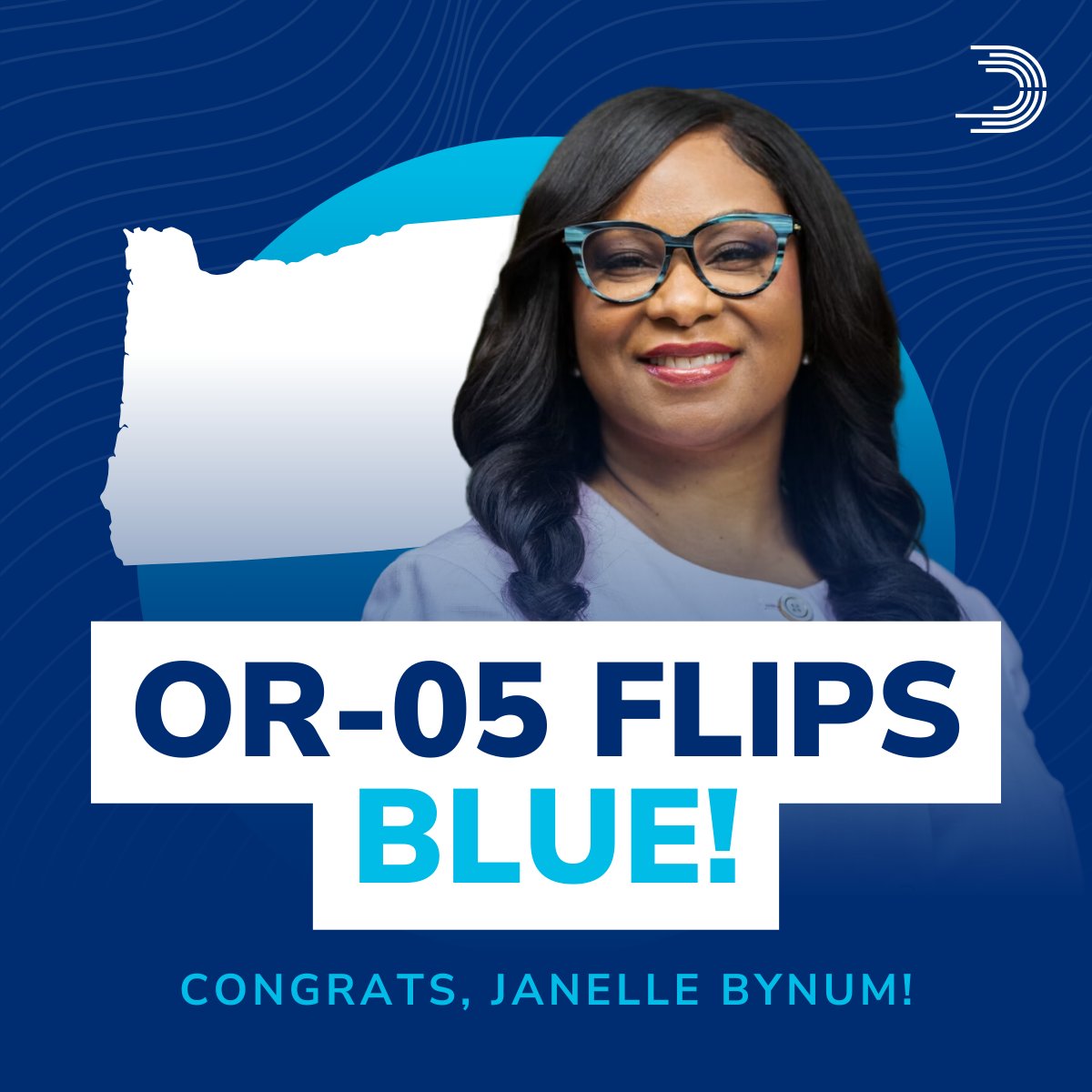 #OR05 FLIP BLUE!

As the first Black Member of Congress in Oregon’s history, <a href="/bynum4thewin/">Janelle Bynum</a> stands ready to keep blazing the trail forward and bring home the federal resources her neighbors deserve. Congrats, Congresswoman-elect!