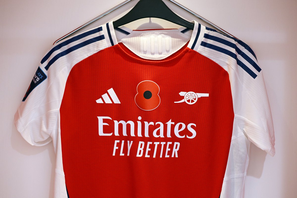 Tonight, our players will wear shirts featuring the poppy emblem to show  their respects ahead of Remembrance Day., image size:1200x800