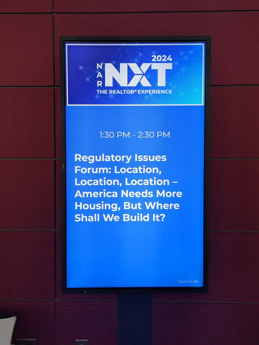 Just one of a few of the sessions today at #NARNXT focused on the need for more homes. Housing abundance -- the need for homes and the issues standing in the way of new construction -- is certainly one of the top themes at this year's conference.