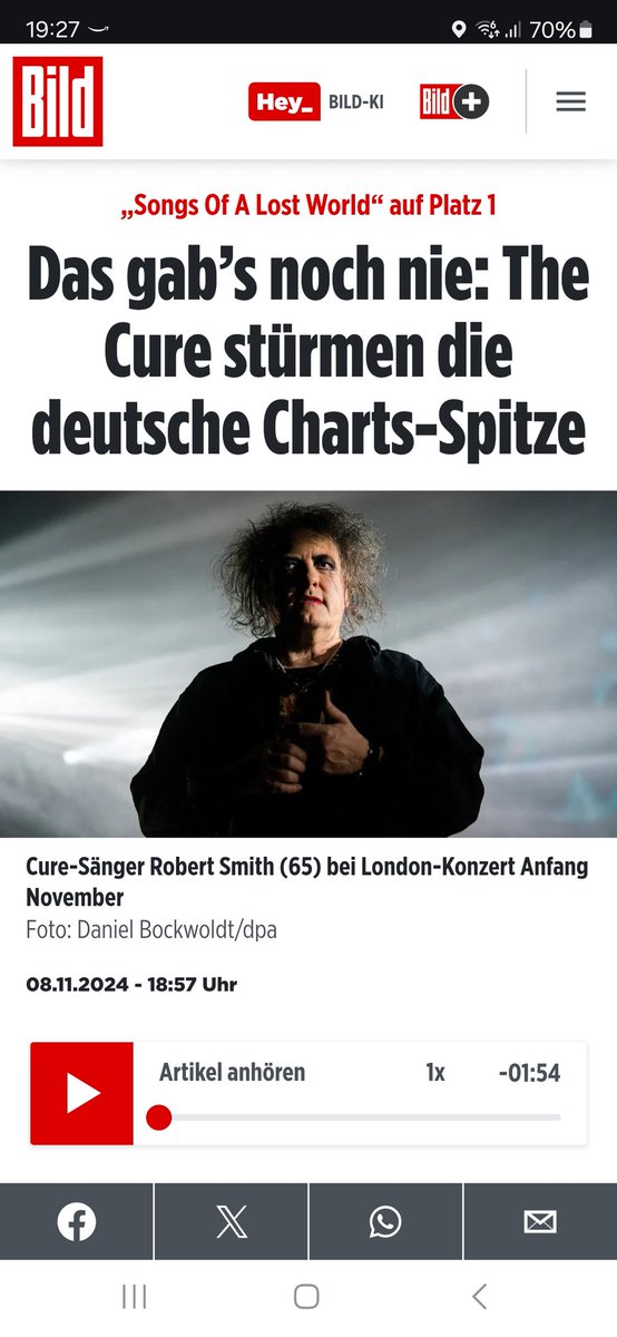 #1 in German album charts ... so much deserved ... we love you!!! 💖🍀🙏👍🥳 <a href="/thecure/">The Cure</a> <a href="/RobertSmith/">ROBERT SMITH</a> #TheCure