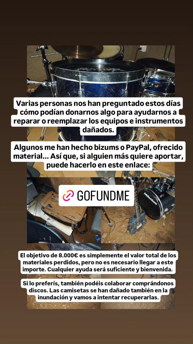 Por si alguien quiere contribuir, puede hacerlo por aquí o puede comprarnos un disco

gofund.me/b22396ea