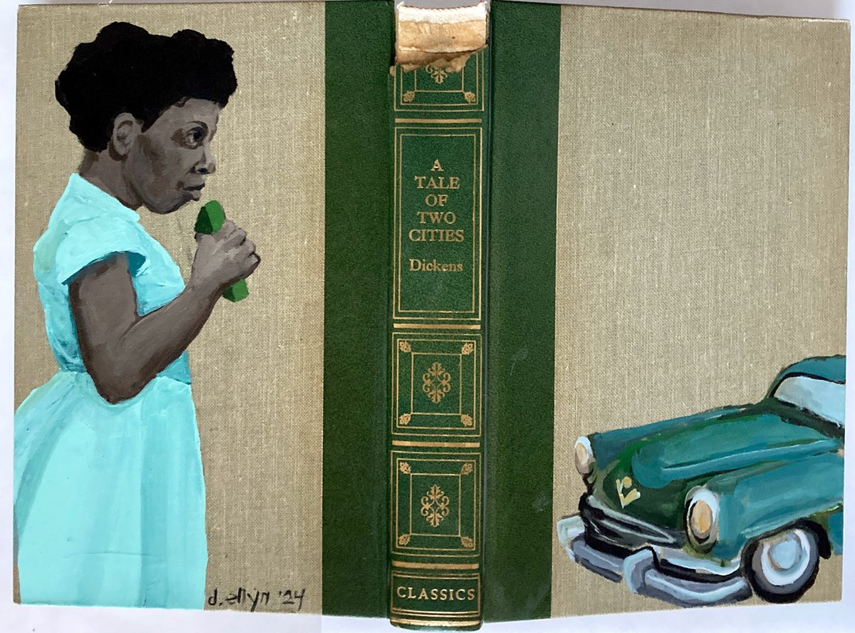 danaellyn's tweet photo. Green Book (A Tale of Two Cities)
acrylic on book
AVAILABLE: https://t.co/BLTawSfumQ
Inspired by "Green Book" exhibit at the MLK DC Public Library. #dcpl @dcpl https://t.co/gecLe1fpWH