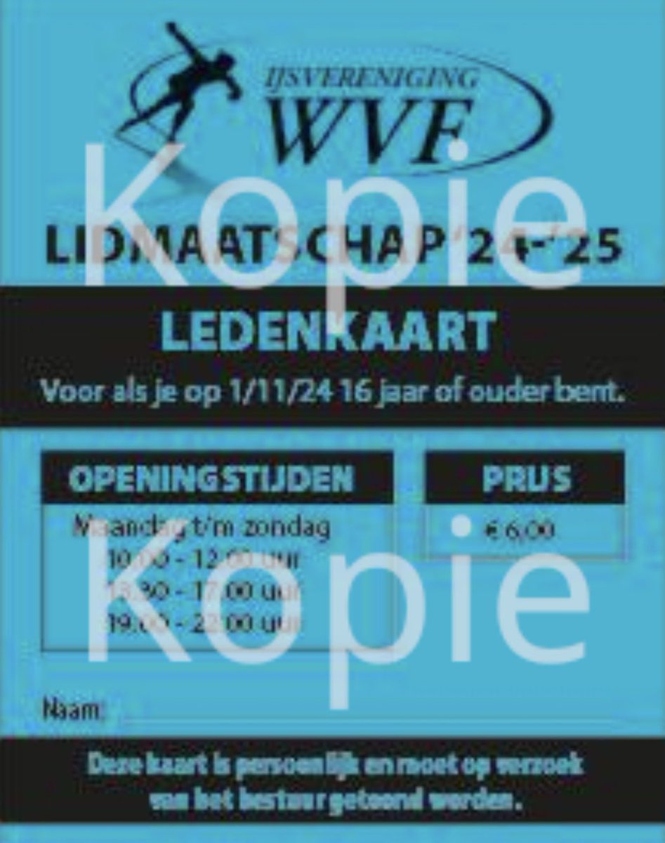 SCHAATSLIEFHEBBERS opgelet. Vanaf vandaag, 8 november, tot en met zondag 8 december, is de webshop open om seizoenskaarten aan te schaffen. Ga naar ijsverenigingwvf.nl/webshop/ of kijk op onze website voor meer info. ijsverenigingwvf.nl