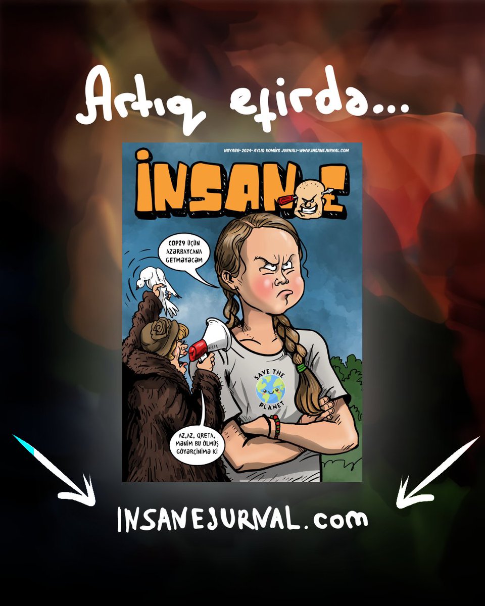 Ey əhli-insane! Noyabr sayı artıq efirdə!

👉 insanejurnal.com

Bu aydan etibarən jurnalın çap versiyada evinizə çatdırılması mümkün olacaq.

Postu layk edin, bilək neçə nəfərik.

Ülvi məhəbbət vəə getdüy eeee!!!

#insane #insanejurnal #comics #cartoon #COP29   #noyabr