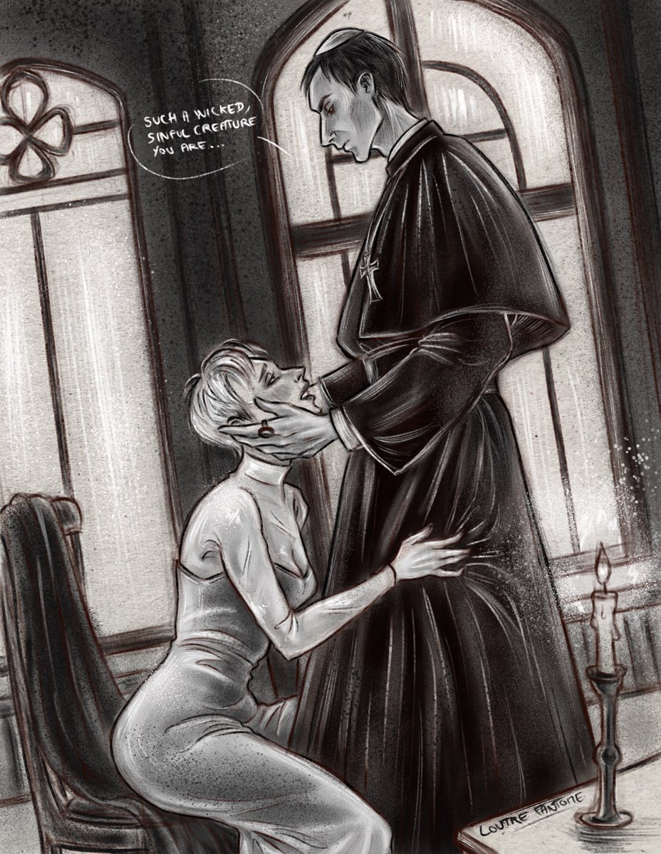 Loutre_fantome's tweet photo. Aren’t you? 😈
#digitalart #priest #religious or maybe #blasphem https://t.co/hH7WSQtMGZ