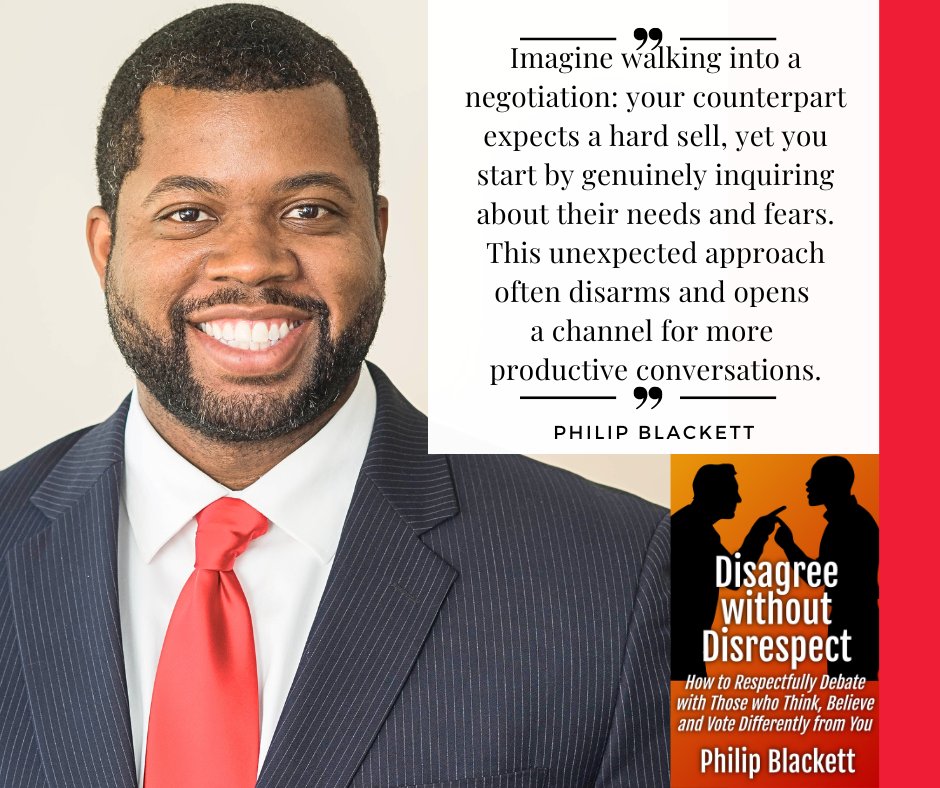 PhilipBlackett's tweet photo. From my book "Disagree Without Disrespect: How to Respectfully #Debate with Those who Think, Believe and Vote Differently from You"
Read the Book: https://t.co/AqzLlXWAdq
#DiversityOfThought π
#DisagreeBetter π€π½
#DisagreeWithoutDisrespect π
#Negotiation
#business
#WINWIN https://t.co/ScEFTfCosF