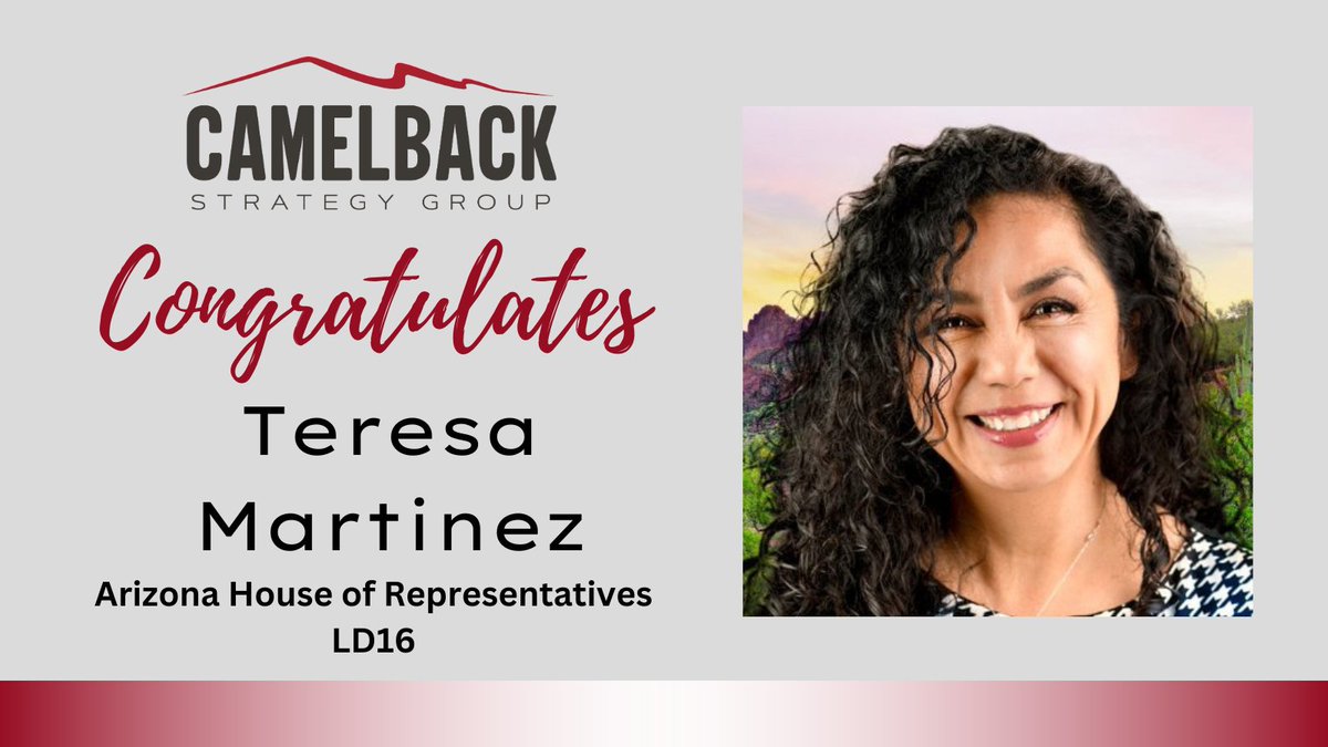 Congratulations to <a href="/TMartinez4AZ/">Teresa Martinez</a> on her win in #AZLD16!