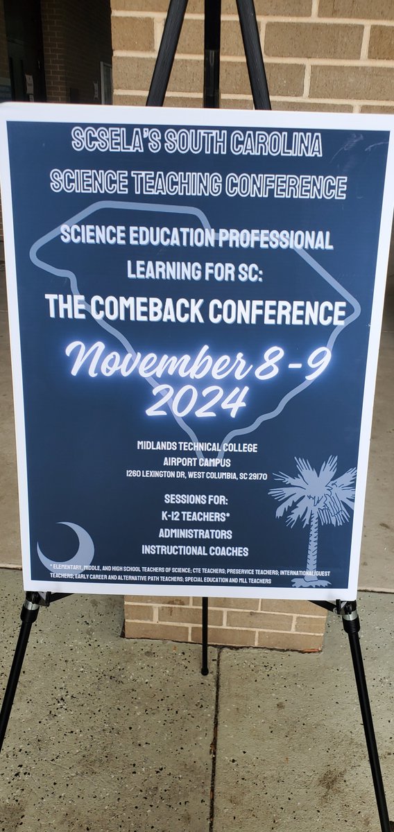 That's right SC, the SC Science Teaching Conference is back. Sessions begin today and conclude Saturday. <a href="/SC_SELA/">SCSELA</a> @sumterschool