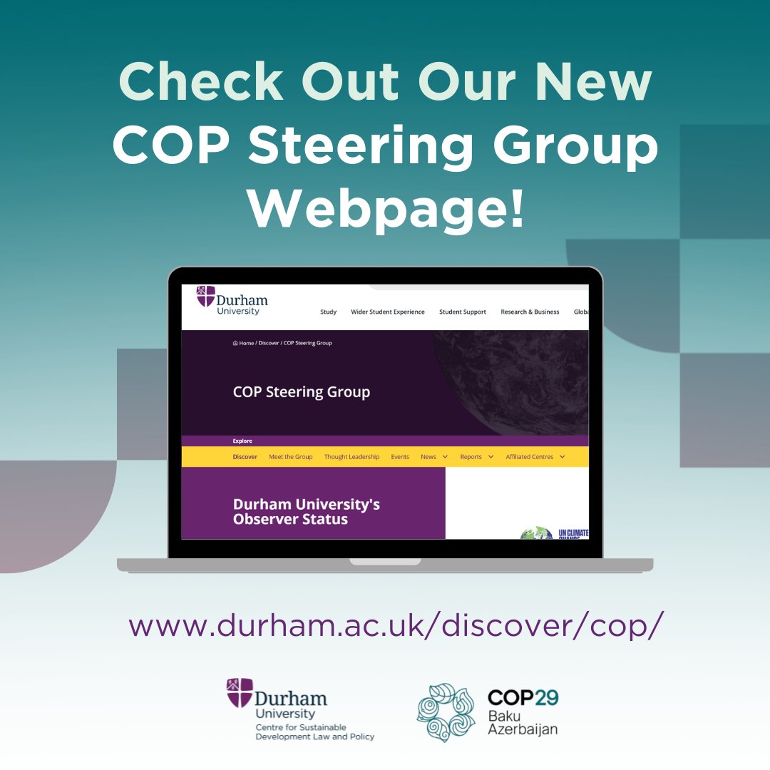 CSDLP (@durhamcsdlp) on Twitter photo We are excited to launch the new COP Steering Group Webpage! We are proud to be one of the research centres in the steering group alongside the Centre for Environmental and Energy Economics, <a href="/_IHRR/">Institute of Hazard, Risk & Resilience, Durham</a> and <a href="/DEI_durham/">Durham Energy Institute</a>. Click the link in our bio to learn about <a href="/durham_uni/">Durham University</a> at #COP29! We are excited to launch the new COP Steering Group Webpage! We are proud to be one of the research centres in the steering group alongside the Centre for Environmental and Energy Economics, <a href="/_IHRR/">Institute of Hazard, Risk & Resilience, Durham</a> and <a href="/DEI_durham/">Durham Energy Institute</a>. Click the link in our bio to learn about <a href="/durham_uni/">Durham University</a> at #COP29!