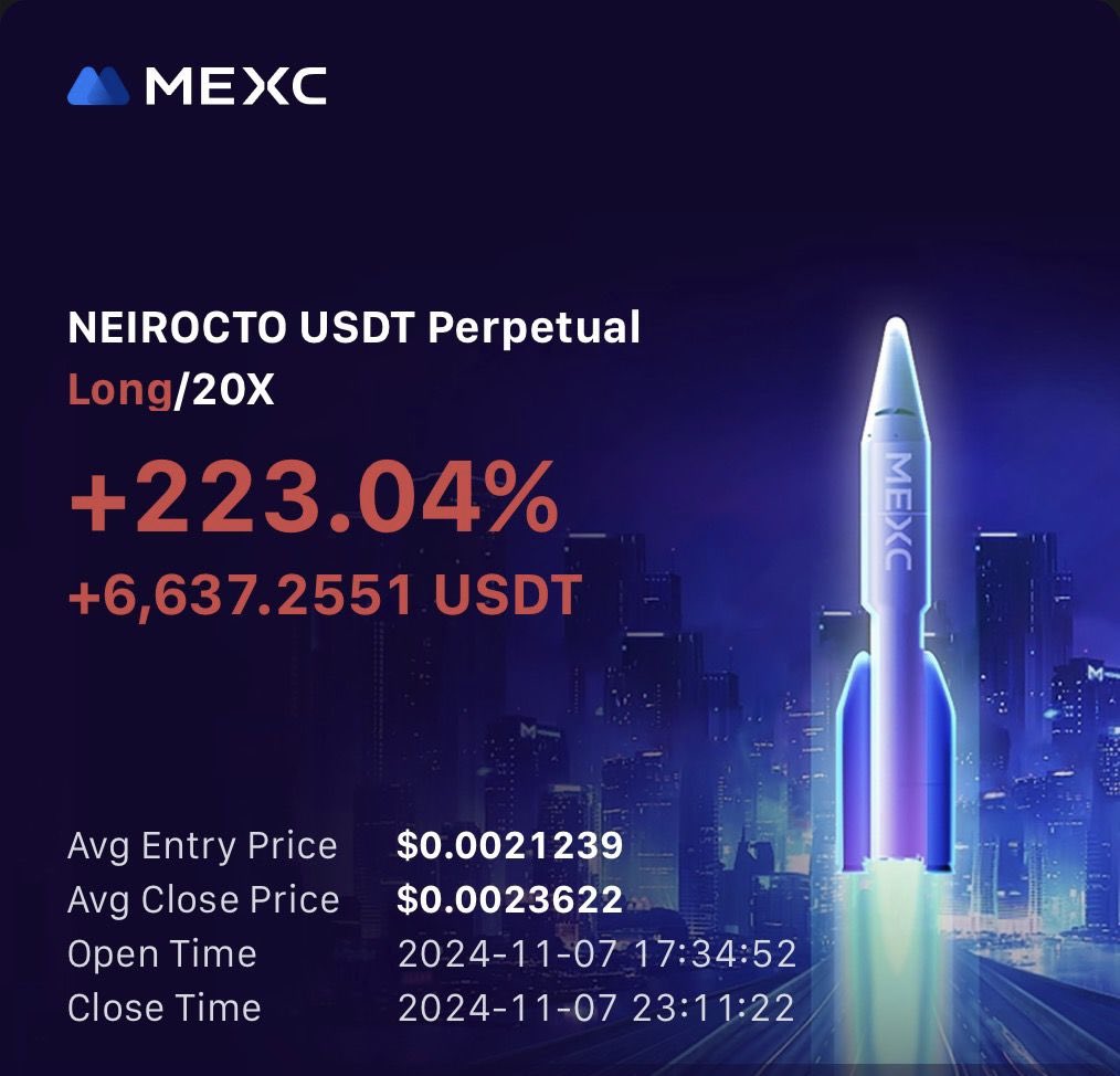 MsCryptoDXB's tweet image. Can you imagine earning 6k in a few hours every day? 
With crypto everything is possible📈💰

$NEIROCTO

#MEXC #Trading #Crypto