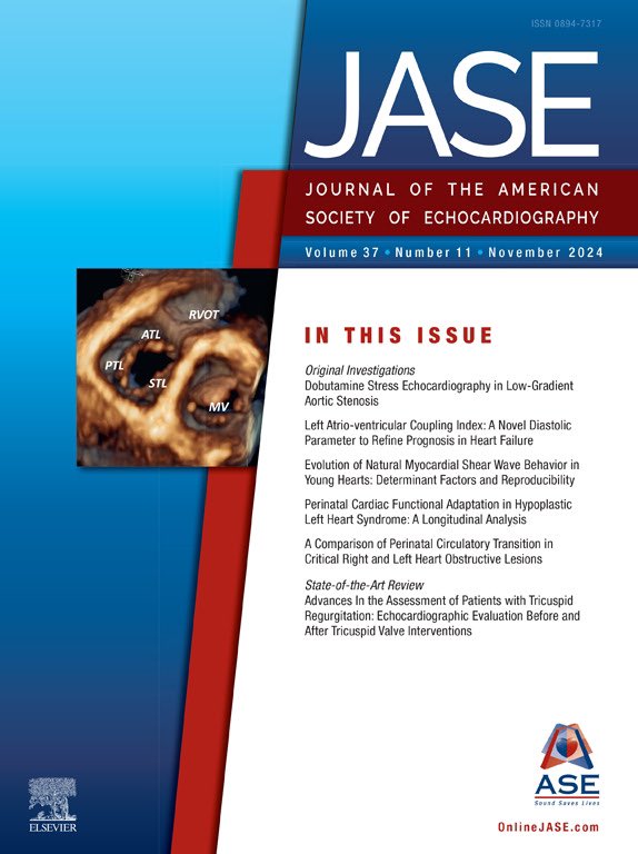 lpbadano's tweet photo. We are proud to have our image of the tricuspid valve obtained with transthoracic #3DE on the cover of the November issue of JASE @michetomaselli @denisamuraru @NAjmoneMarsan https://t.co/uPLl7nCKlT