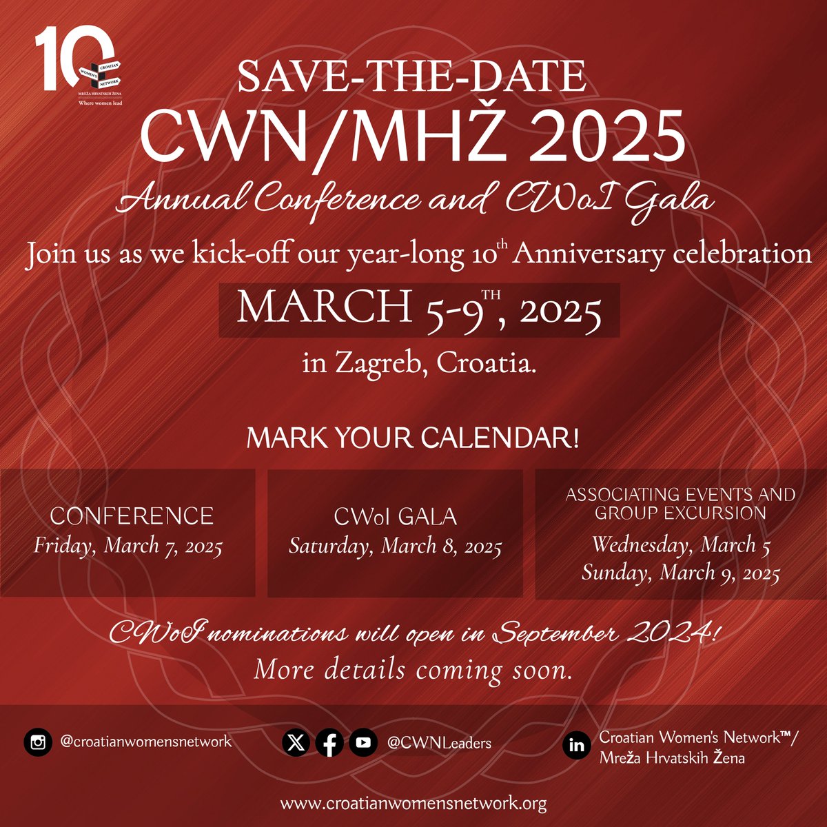 Today our judges panel met and selected the 2025 Croatian Women of Influence Award/Future Leader Award winners.  Can’t wait to notify them of their recognition and to share them with the world. Stay tuned as we  announce the winners! #CWN2025 #CWoI2025 #WomenCelebratingWomen