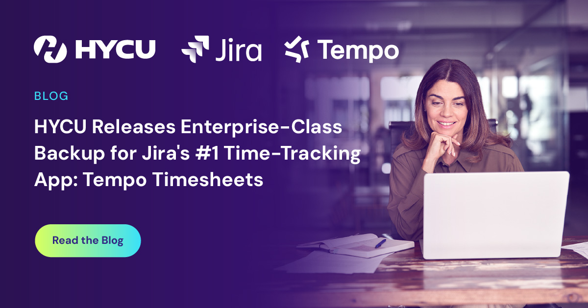 ✨ Exciting update for <a href="/Jira/">Atlassian Jira</a> &amp; <a href="/TempoHQ/">Tempo</a> users! HYCU now protects your time-tracking data with our latest Tempo Timesheets integration. 

Say goodbye to data loss worries! 🔒⏳ 

Learn more:

bit.ly/3NYZz7q