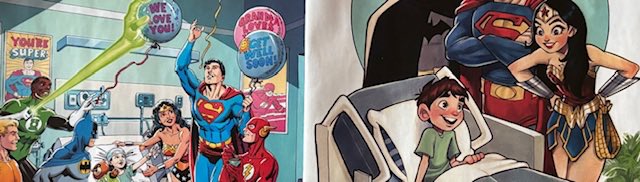 For the past two years, we worked with DC on special cover variants of Superman #39. We cannot wait to get this years to the kids and troops. Next week we will share where you can get your own copies. Until then, a teaser with the full reveal next week.