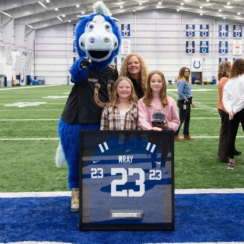 Colts's tweet photo. Our 2024 Salute to Service Award nominee is someone you all know and love. 💙

Trey Mock, @Blue, has used his platform to honor, empower and entertain service members, veterans and their families. 

To vote for Trey, click below. ⬇️