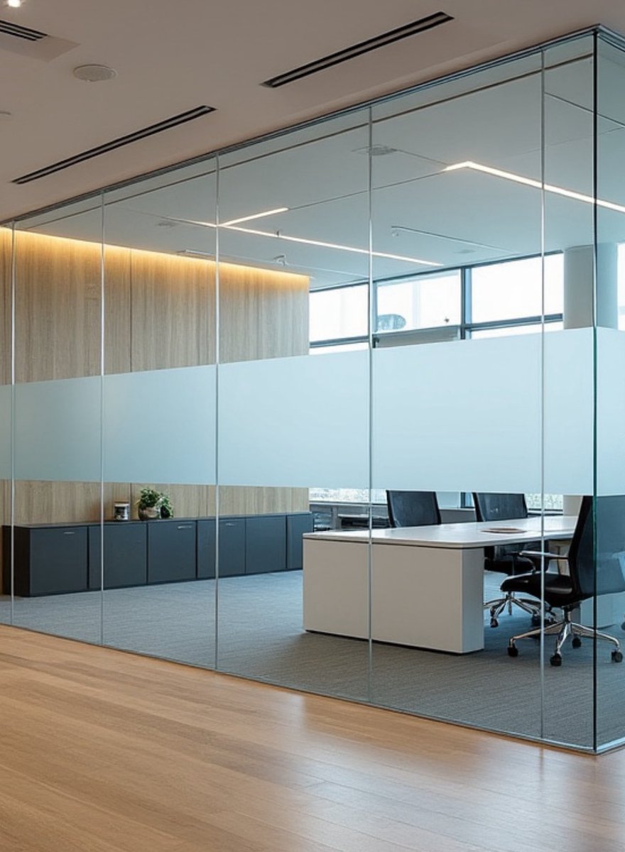 Your office with frameless glass partition walls. Modern design, seamless functionality, and enhanced natural light—perfect for creating an inspiring workspace. Contact us for a free consultation. #NewJersey #Business #NJGlass #GlassWalls
