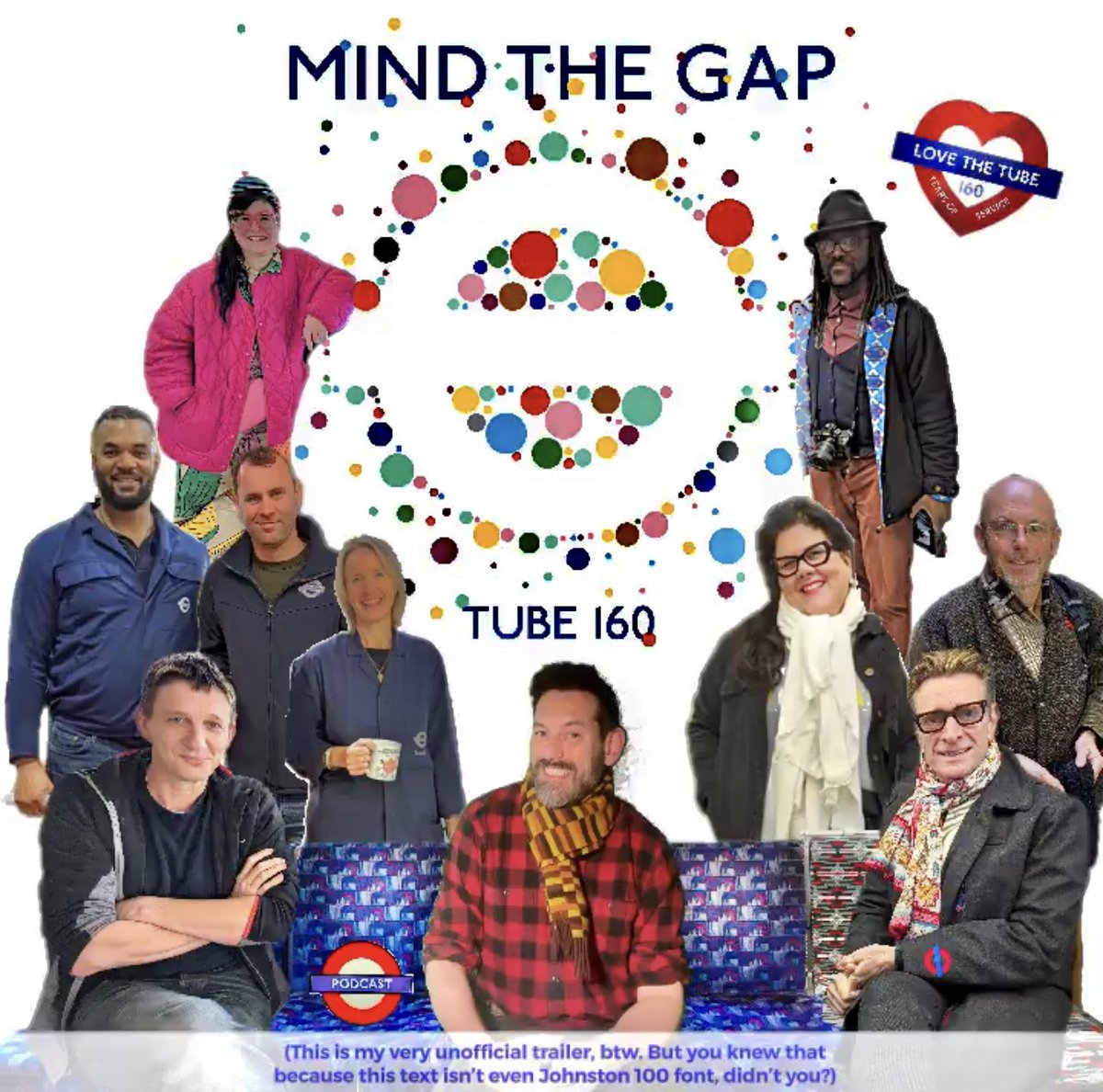 MrTimDunn's tweet photo. Hurrah! Who knew the Tube’s history could be so popular?🤓 The four-episode @TfL podcast: ‘Mind the Gap’ Series 1 about the love of the tube for #Tube160 has won gold at the @lovieawards!🏆Well done @marnie_wm, Verity de Cala & Gareth Evans of @Eighteen_Sixty (who produced it), @adrianhieatt of TfL; and a BIG thank you to all our guests including @Rylan @amylame @anngav @tubemapper @geofftech #waynehemingway, Aaron, Becky & Robbie at Acton Works, Paul Marchant of TfL Design, the gang at @eorailway, everyone else across TfL comms & social who has supported it AND all of YOU who have listened to it. It was Apple’s No.1 travel podcast for several weeks! All 4 episodes are here: https://t.co/NzS0Iwo5Jv Also BTW this is what Gareth, Marnie and Adrian look like (as well as a peek at some other concept artwork that didn’t get used in the end, for tube design geeks).