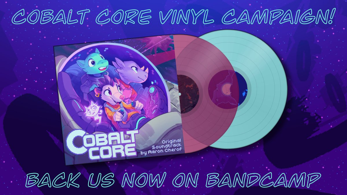 Happy 1 year anniversary to Cobalt Core!!! To celebrate, I've got a big announcement about something a lot of you have been asking for...

The Cobalt Core original soundtrack on vinyl! Back us on Bandcamp to help make it happen! 🚀🧋🎵
