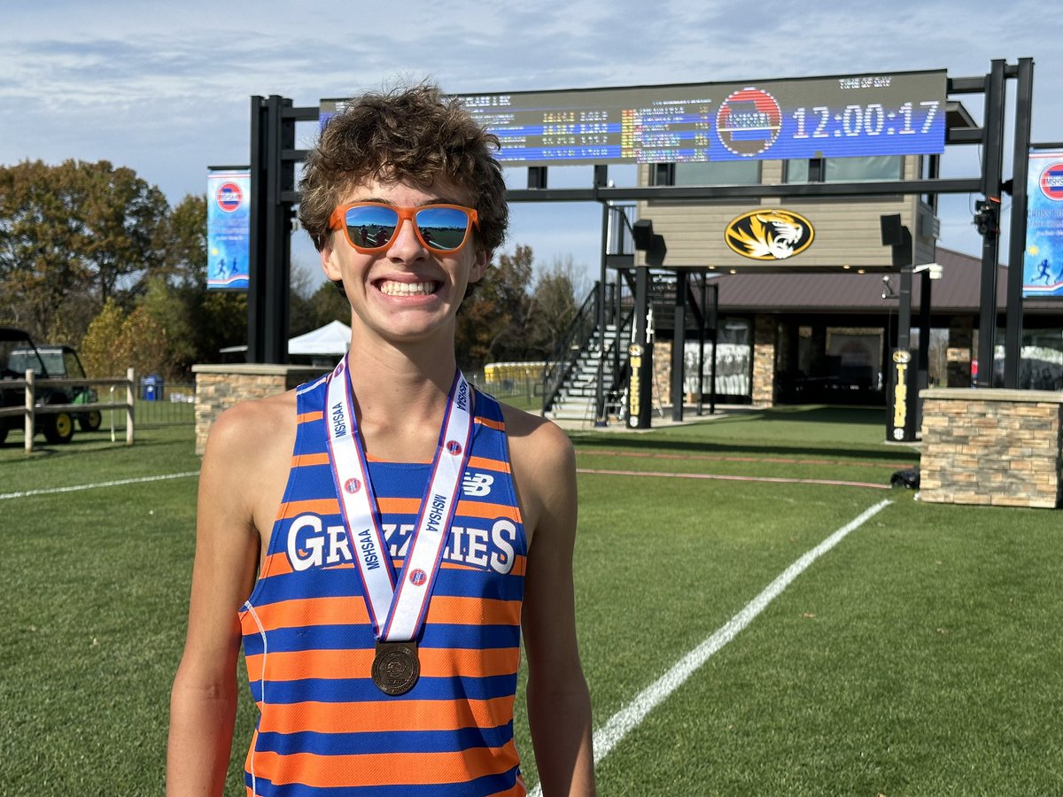 All-State!!! Hunter finished 22nd in the Class 5 State Championships today, the first all-state runner in NPXC history! #NPXC #RunLikeAGrizzly