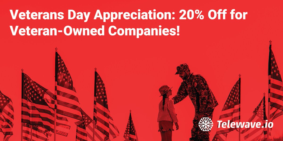 telewave_io's tweet photo. This Veterans Day, https://t.co/KLcwMPiSqt honors veteran-owned companies with a 20% discount on RF products. Enhance your communication systems with this limited-time offer.

Read the full details on our website:
https://t.co/sTNlJ5mz9e https://t.co/z4kOKasea0
