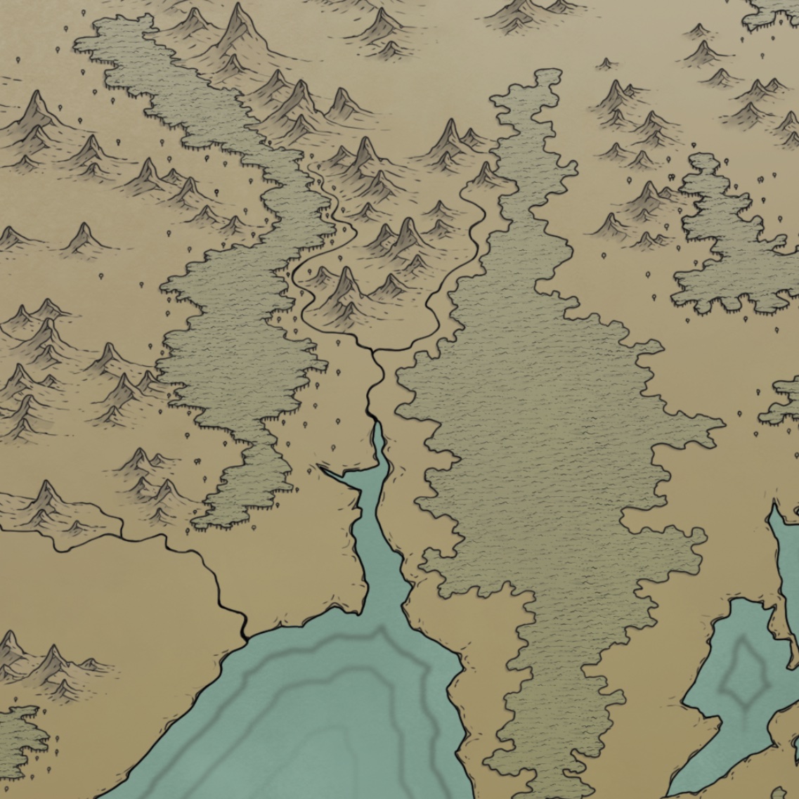 the difference of two forests I am working on, on the left I have added extra texture, tree trunks, and scattered trees. Do you think the extra work is worth it?