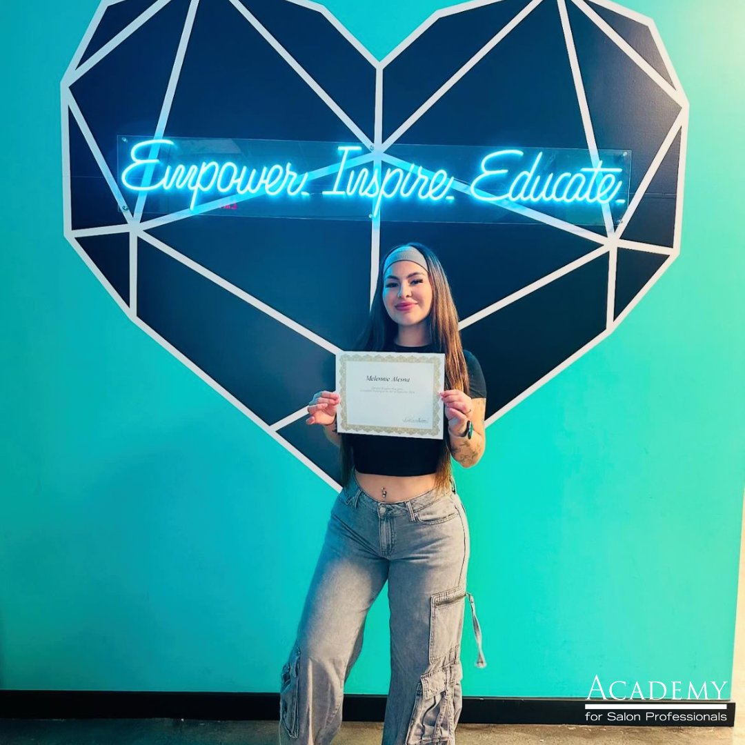 Our beautiful student, @lovelybrowzz, got her brow lamination certification right here at the Academy! Visit academyla.com/alumni to check out what other advanced certification courses we offer.
