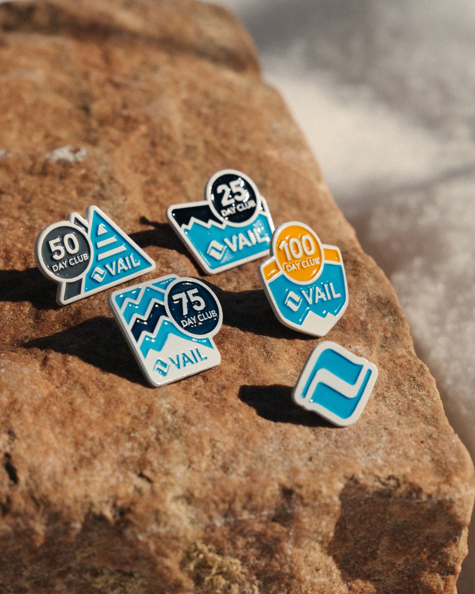Milestone pins are BACK! Commemorate your achievement for the season when you ski and ride at Vail for 25, 50, 75 or 100 days. 

Track your days with the My Epic App, your virtual ticket to unlock the mountain.