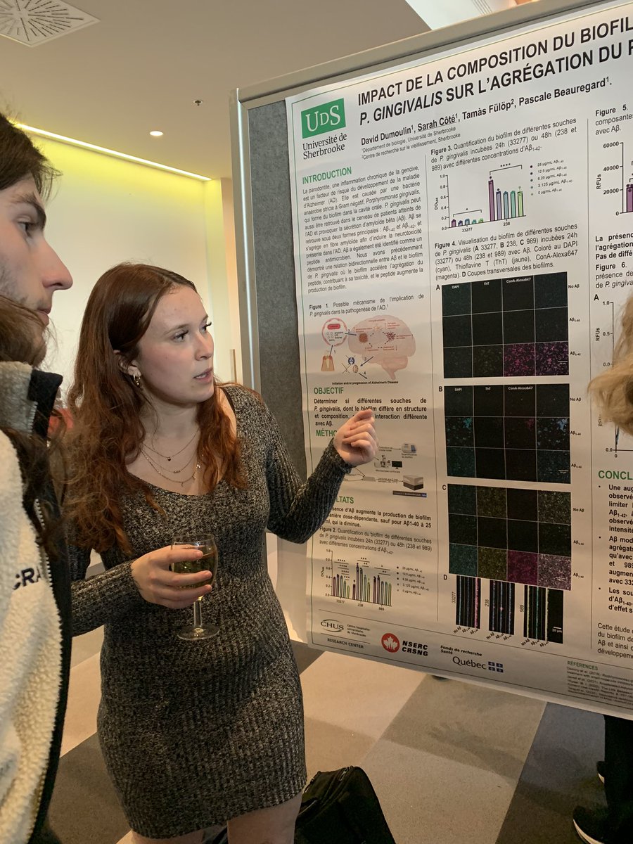 Fantastique journée de microbiologie « fait à Sherbrooke » au <a href="/MicrHub/">MicrHub Sherbrooke</a> ! Présentations par <a href="/carignan_alex/">Alex Carignan</a> , <a href="/FabriceJPierre/">Fabrice Jean-Pierre</a> et tout pleins d’autres chercheurs locaux. JS présente aussi ses derniers résultats en flash talks, Sandrine et Sarah en affiche.