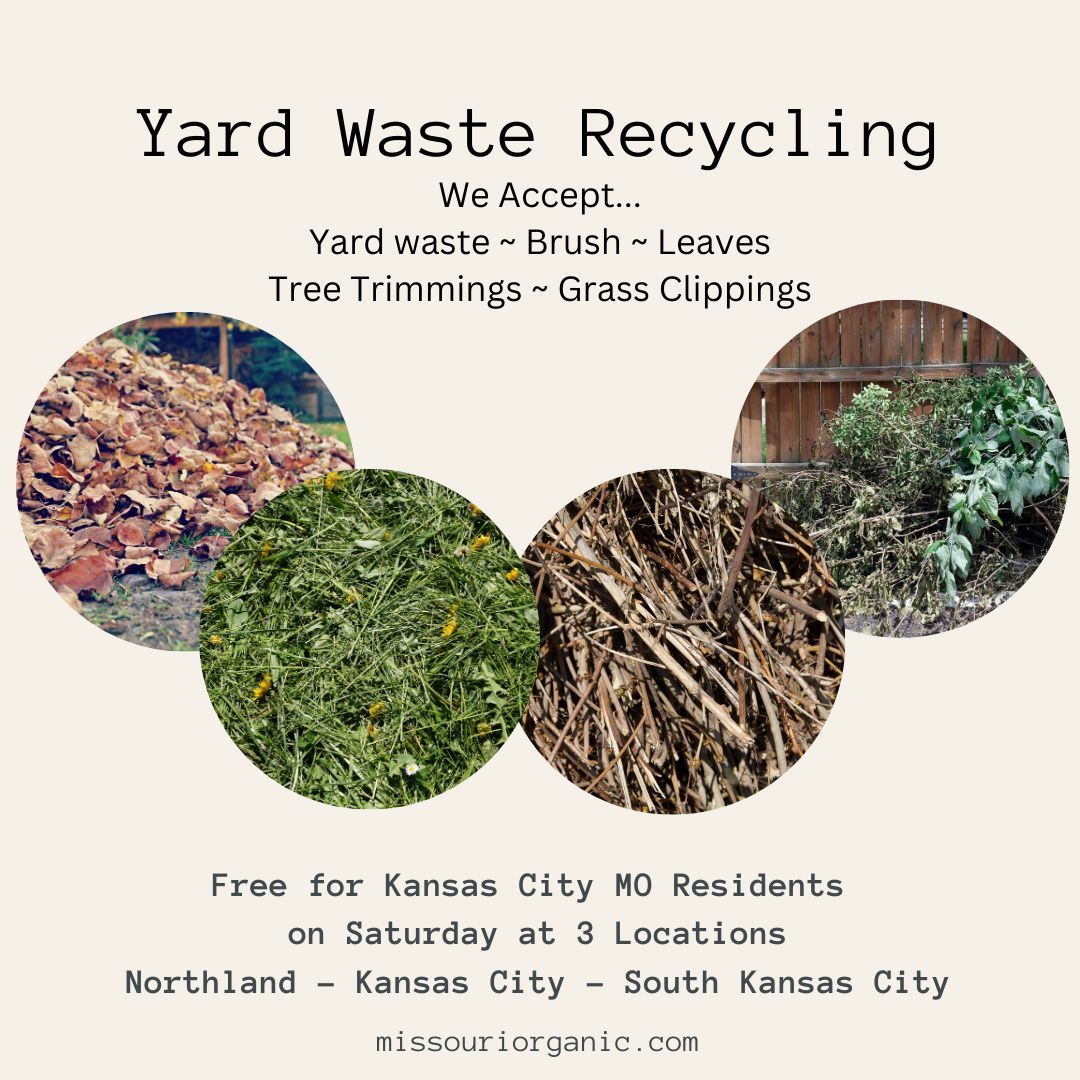 Recycle your yard waste♻️ Visit one of our 3 Free, Saturday Yard Waste Drop Off locations for KC MO residents:
South Kansas City: 10301 Raytown Road
Northland: 11660 N. Main Street
Kansas City: 1815 N. Chouteau Trafficway

Take advantage of our Fall Compost Sale too!