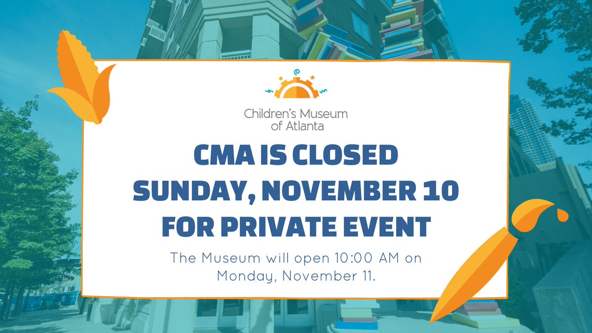 #CMAUpdate: The Museum is closed Sunday, November 10 for a private event. We will resume our normal hours on Monday, November 11.

🔗 Planning your visit? Purchase tickets here: bit.ly/PlayAtCMA