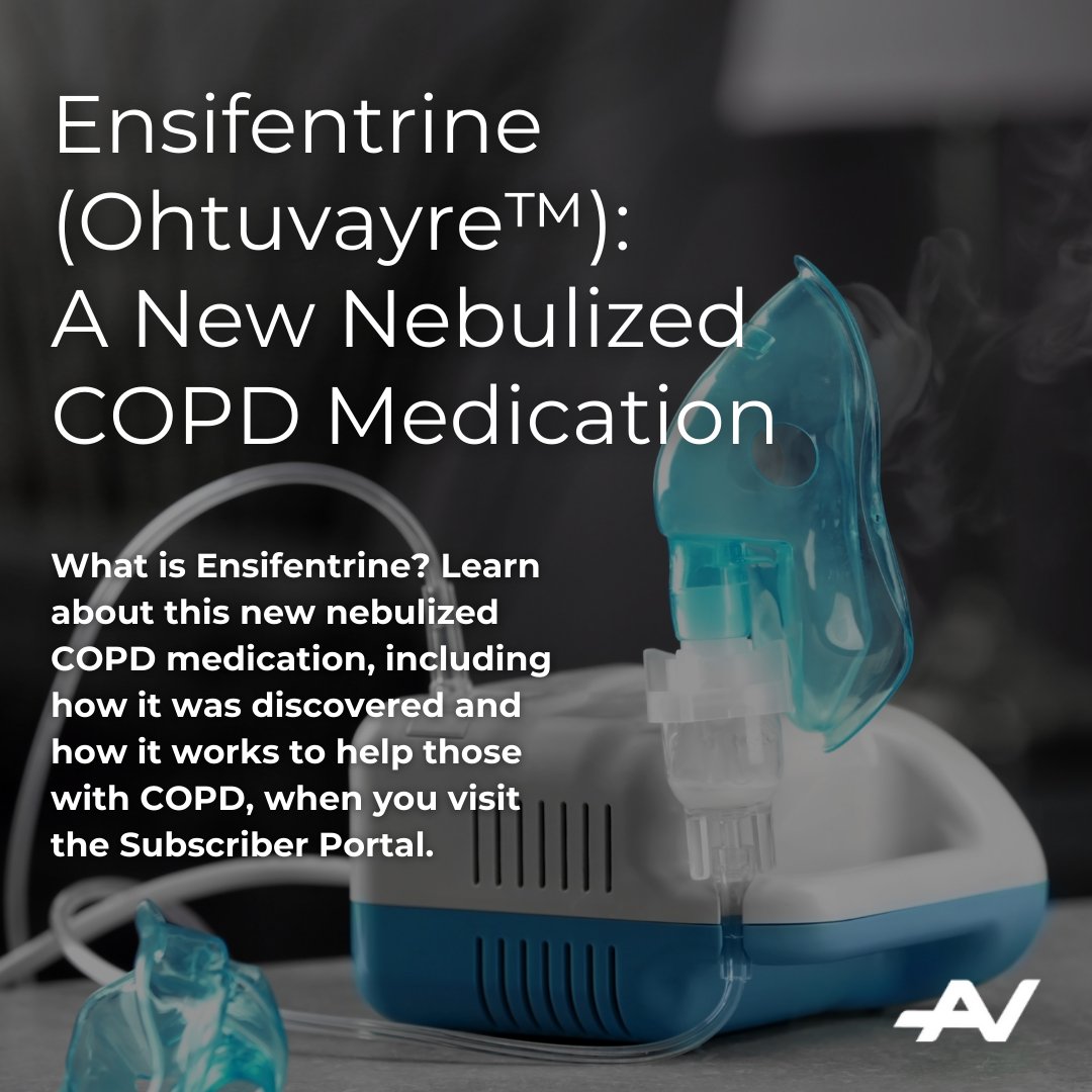 AlphaNet's tweet image. Learn all about one of the newest treatments for COPD in our latest From Our Medical Team article &quot;Ensifentrine (Ohtuvayre™): A New Nebulized COPD Medication&quot; now on the Subscriber Portal.

Visit the Subscriber Portal: subscriber.alphanet.org/s/story/a2SPV0…
