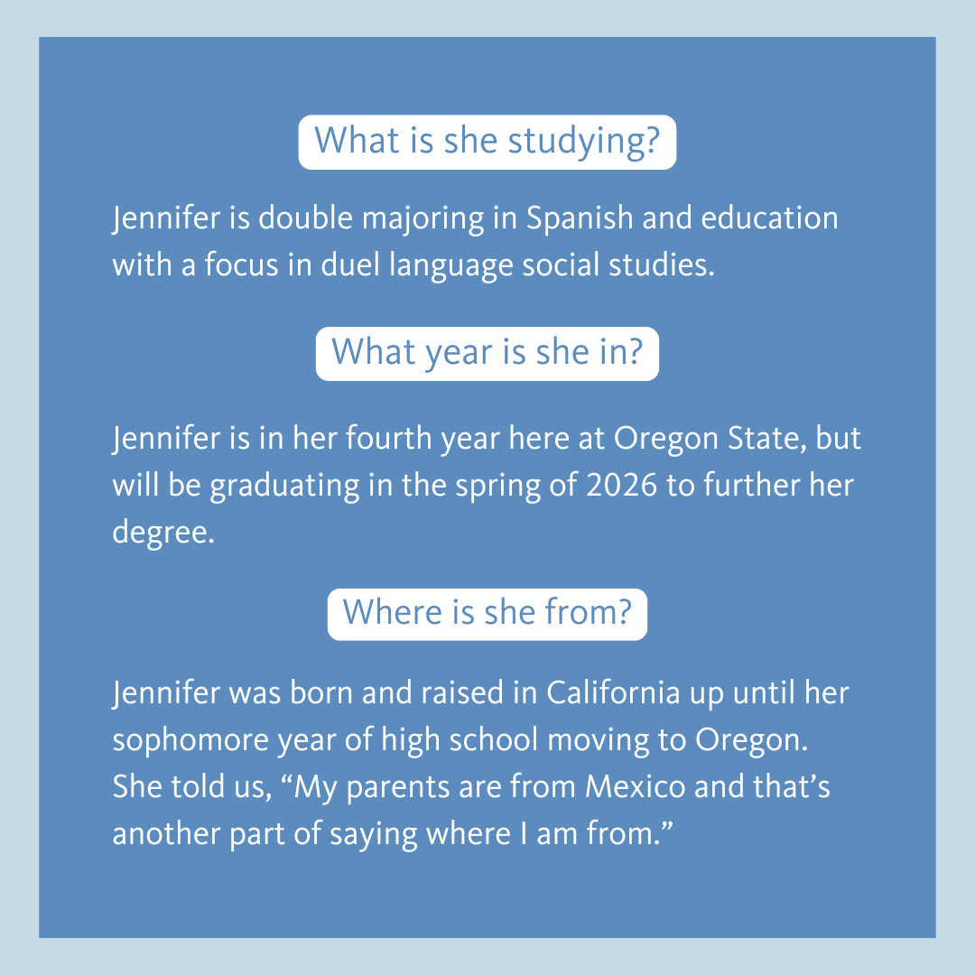 OSU_Education's tweet photo. In honor of First-Generation College Celebration Day, we are spotlighting one of our amazing  CoEd students, Jennifer Rincon Gonzalez! We are so proud of all of our first-gen students ✨

#CeleberateFirstGen #OSUCoEd #PeopleofCoEd https://t.co/hYK8Rk8wd7