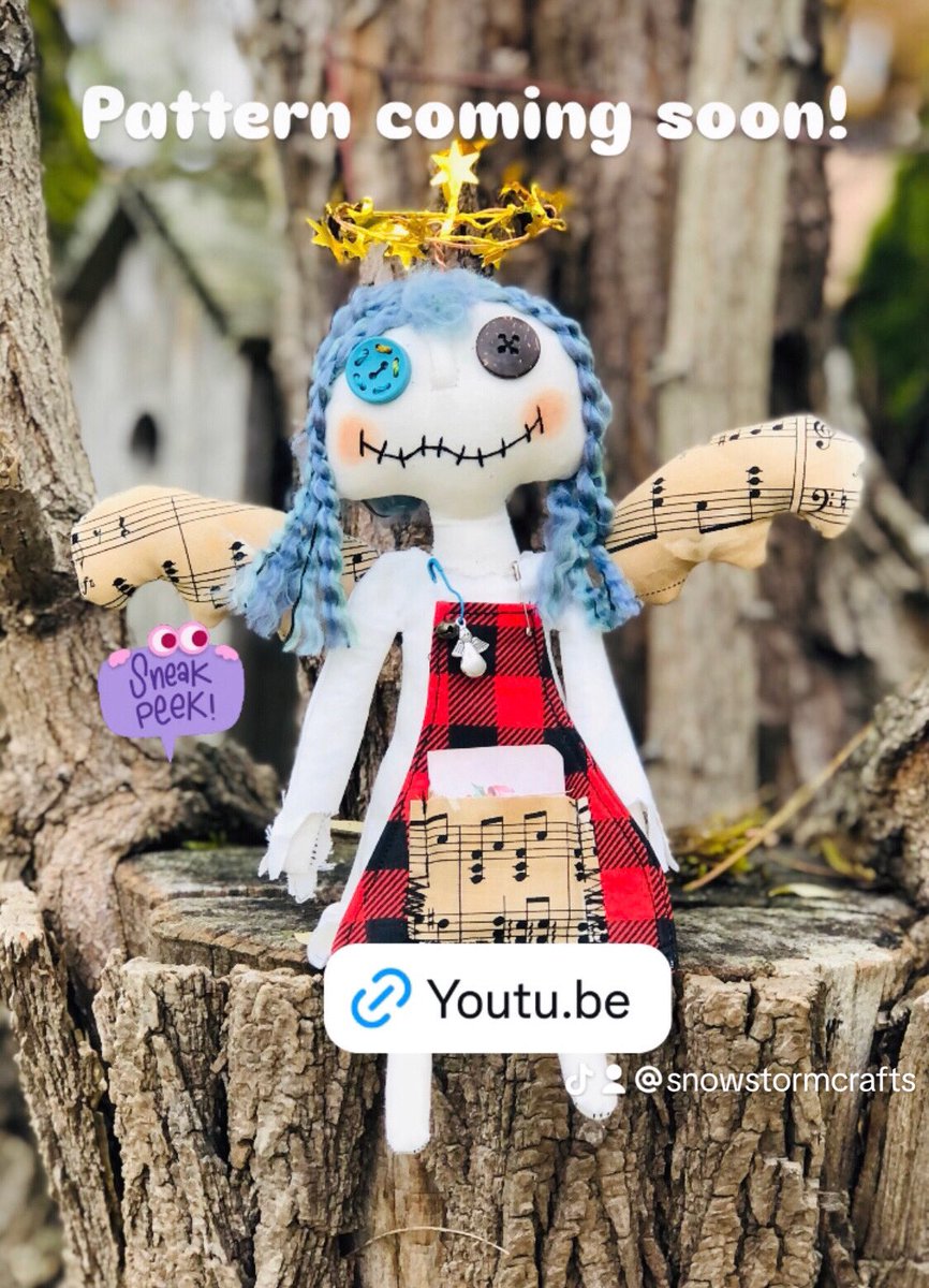 Sneak Peek Christmas Angel Doll! Pattern coming soon!