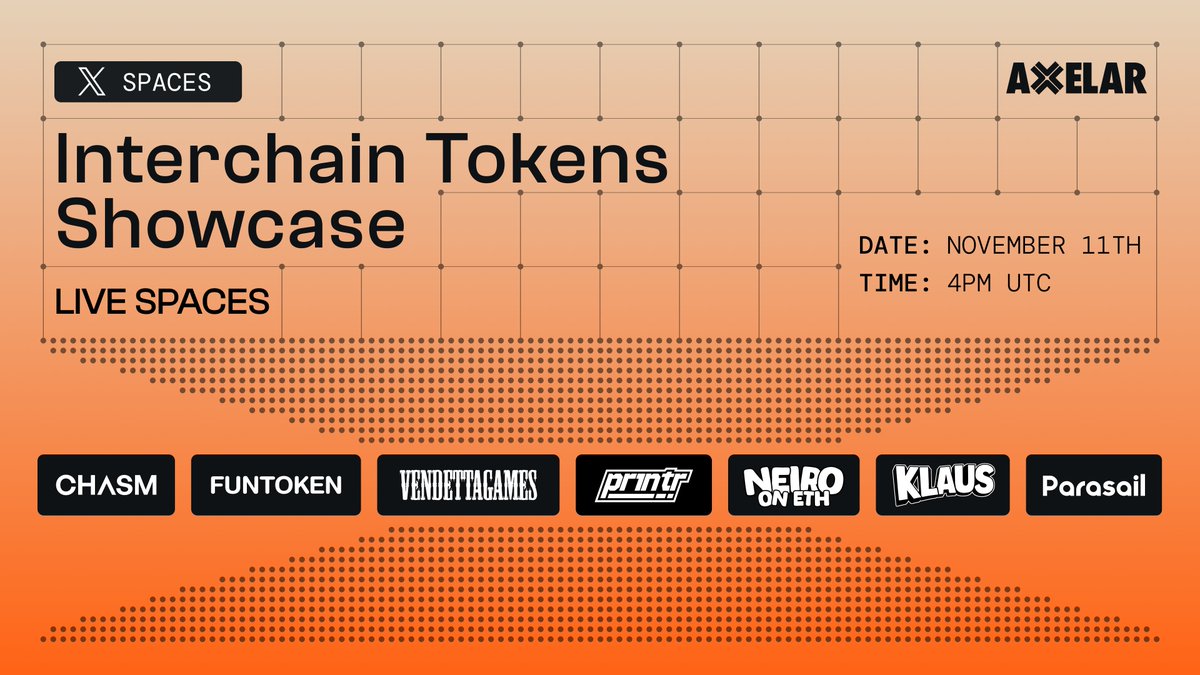 axelar's tweet photo. When you build the only decentralized interoperability protocol - then build 🛠️ to launch #InterchainTokens - interesting things start happening 🧵 ↓
https://t.co/8ACqyVO5RA https://t.co/2CXGxZe4An