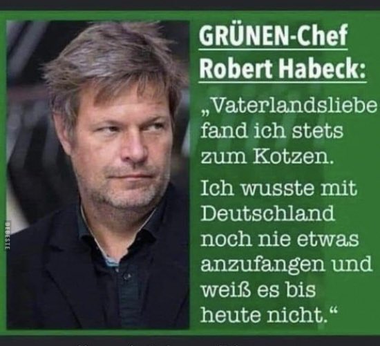 BumbliesTorsten's tweet photo. Robert Habeck in seinem Buch „Patriotismus – Ein linkes Plädoyer“🤷🏻‍♂️ https://t.co/Gb6rzjGz45