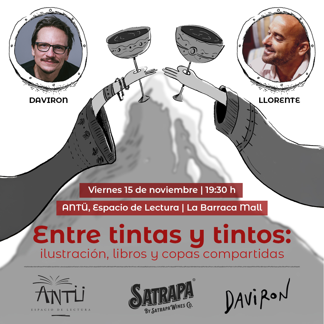 Un encuentro especial junto a Francisco Llorente, enólogo y creador de Sátrapa wines, donde exploraremos cómo el arte y el vino se entrelazan en nuestras creaciones. 
¡Los espero con sorpresas y regalos! 
Viernes 15 de noviembre 19:30 h 
ANTÜ. Las Cañas 1833, Mendoza, Argentina