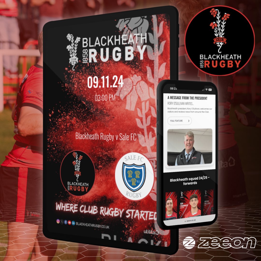 Blackheath_1858's tweet photo. Round 9 of the 2024-25 National One season is upon us and here’s the programme for this Saturday’s match against Sale FC.
https://t.co/On1adxUEdy
#blackheathrugby #blackheathfc #club #nat1 #zeeon #onlineprogramme #homegame #blackheath #greenwich #eltham @zeeon_content @SaleFC https://t.co/qO1HDg8u4c