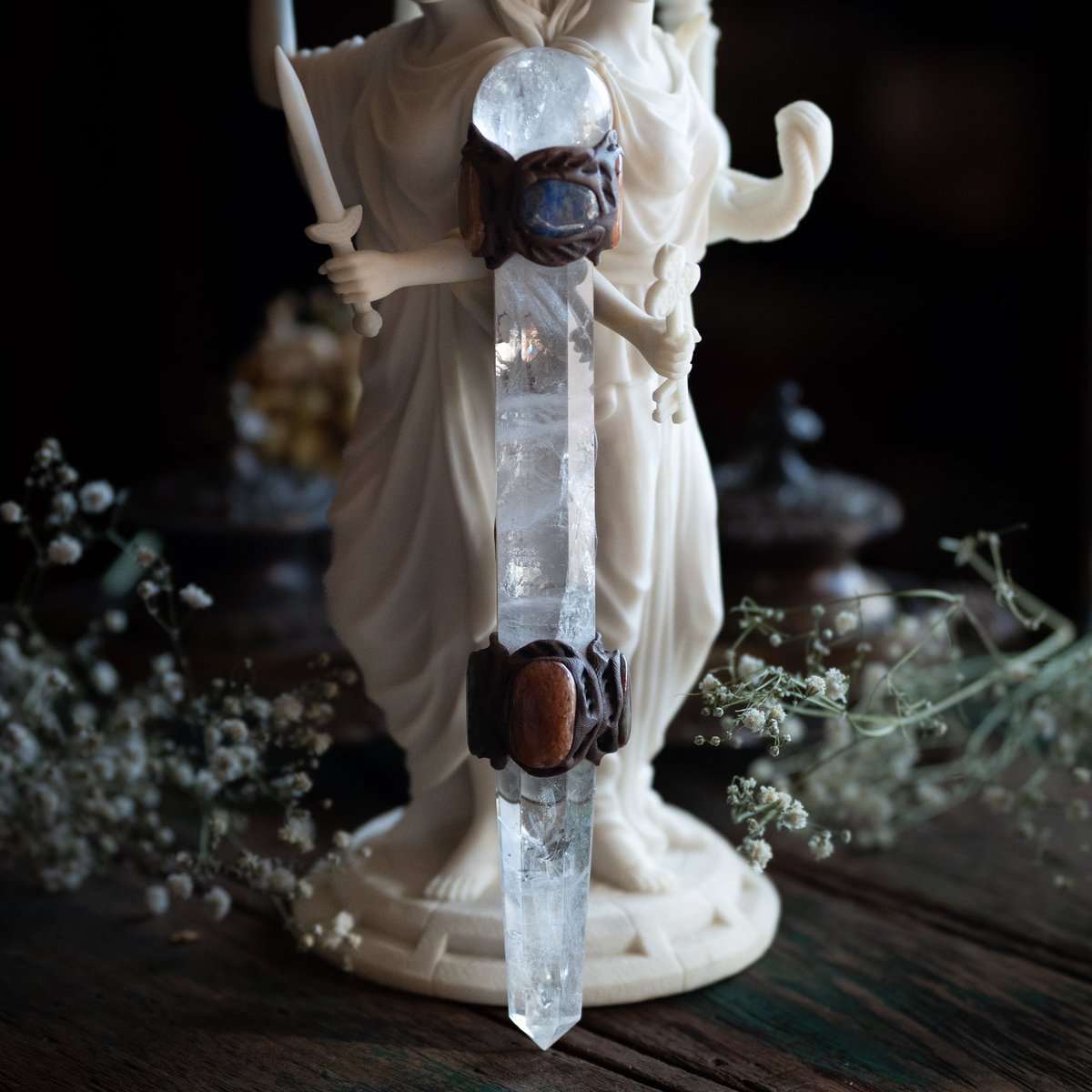 thewitchesmoon_'s tweet photo. We have just added a variety of large and extra-large Multi-Stone Wands to our Moon Market! These beautiful pieces are covered in stones and are truly eye-catching! 
 
Photos: @thewitchesmoon_ https://t.co/3p6v0p8hzx