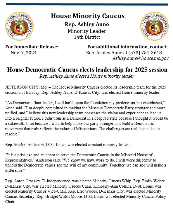 Missouri House Democratic Caucus tweet media