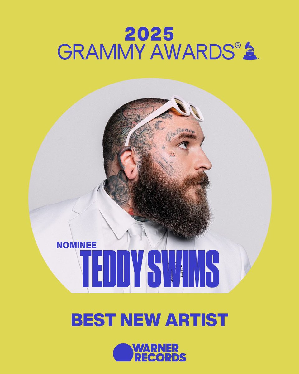 teddyswims's tweet photo. Daddy I love you. You’re the first person I’ll always call! I cant stop crying! Thank you for letting your boy pursue this dream! To be gettin this news with my best pals in the world theres no better feeling! I love you guys so much! Theres no better team and no better label on the planet! This is the biggest honor in music! And to be nominated this year as best new artist amongst what I think is the best freshman class in history is an absolute privilege!

To all you sweet sweet people reading this, thank you so much for believing in and pushing a fat boy from Conyers, Georgia! 

I love you sooooo much! It’s a good day to be us!