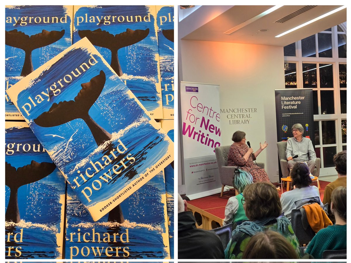 Waterstones Manchester Deansgate (@waterstonesmcr) on Twitter photo So lucky to get to support <a href="/McrLitFest/">Manchester Literature Festival | ON BLUESKY</a>'s final event of 2025 with literary powerhouse, #RichardPowers! Discussing his beautiful and profound new novel, PLAYGROUND 🐋 at <a href="/MancLibraries/">Manchester Libraries</a>
#waterstonesdeansgate So lucky to get to support <a href="/McrLitFest/">Manchester Literature Festival | ON BLUESKY</a>'s final event of 2025 with literary powerhouse, #RichardPowers! Discussing his beautiful and profound new novel, PLAYGROUND 🐋 at <a href="/MancLibraries/">Manchester Libraries</a>
#waterstonesdeansgate