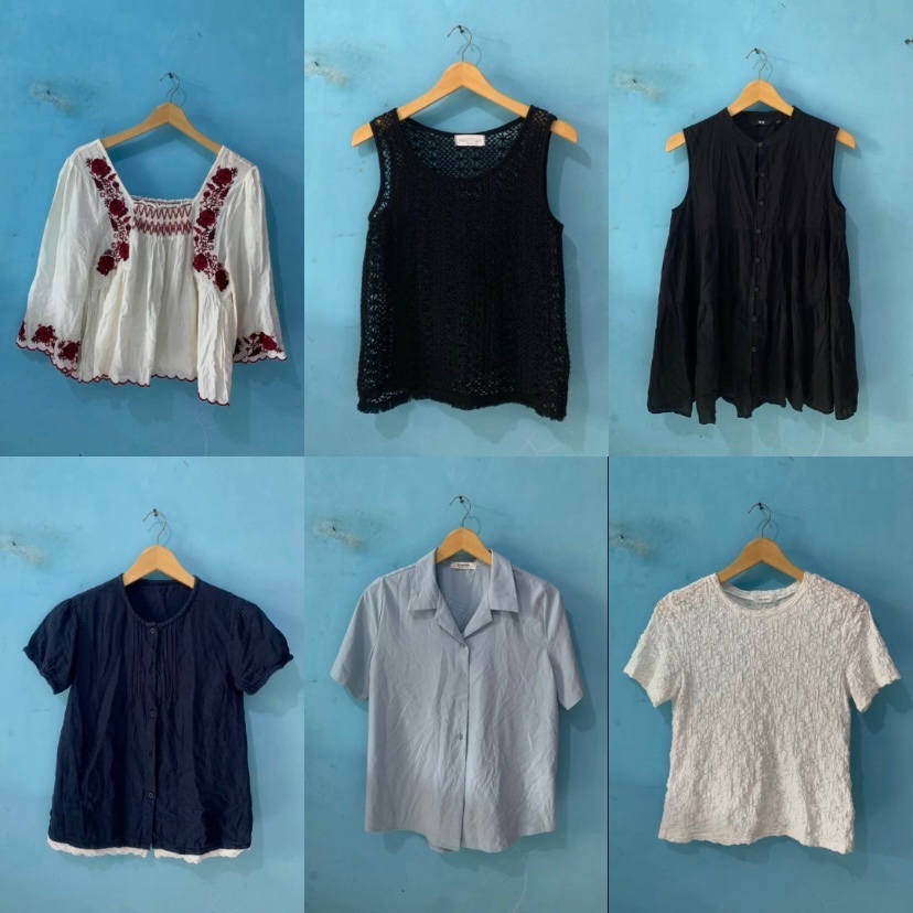 jemensh's tweet photo. Preloved/thrift baju second import lucu-lucu bgtt! bisa oren gratis ongkir ya minat dm atau cek shopee jokaystoreid 🫶 https://t.co/bIprRZZxKA