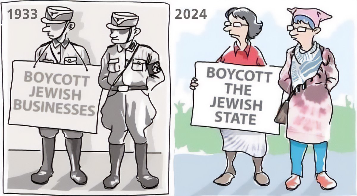 1933: Kauft nicht bei den Juden!
2024: Kauft nicht bei den Jüd*innen!