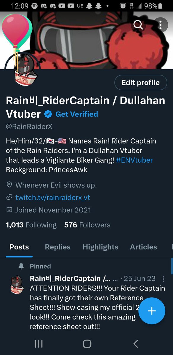Rain비_RiderCaptain / Dullahan Vtuber tweet media
