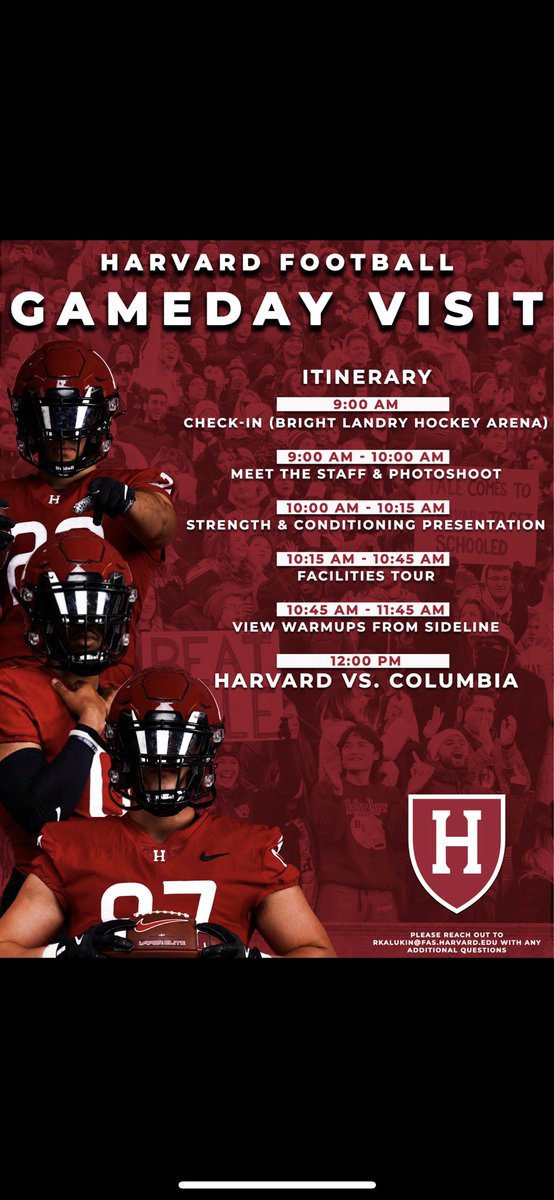 Excited to get on campus tomorrow <a href="/HarvardFootball/">Harvard Football</a>! Can’t wait to experience the crimson culture! <a href="/Ryan_Kalukin/">Ryan Kalukin</a> <a href="/Coach_Aurich/">Andrew Aurich</a> @LMitjans_17 <a href="/Crim_Recruiting/">Harvard FB Recruiting</a> <a href="/M2_QBacademy/">M2 QB Academy</a> <a href="/NE6_FBrecruits/">𝘵𝘩𝘦𝐒𝐈𝐗🏈</a>